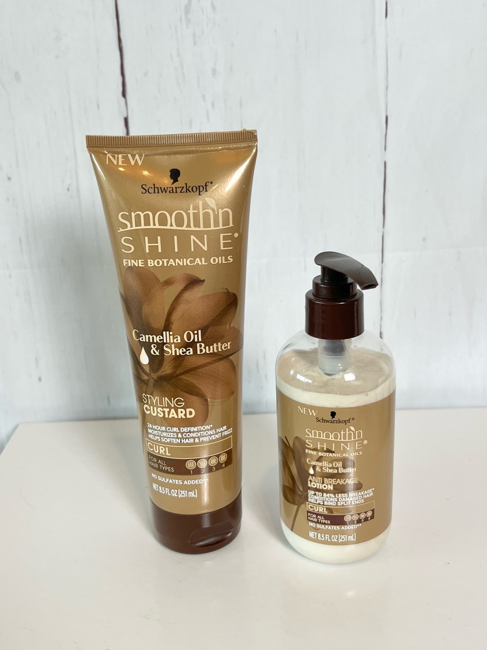 Schwarzkopf Smooth N Shine Curl Styling Custard & Anti-Breakage Lotion Set